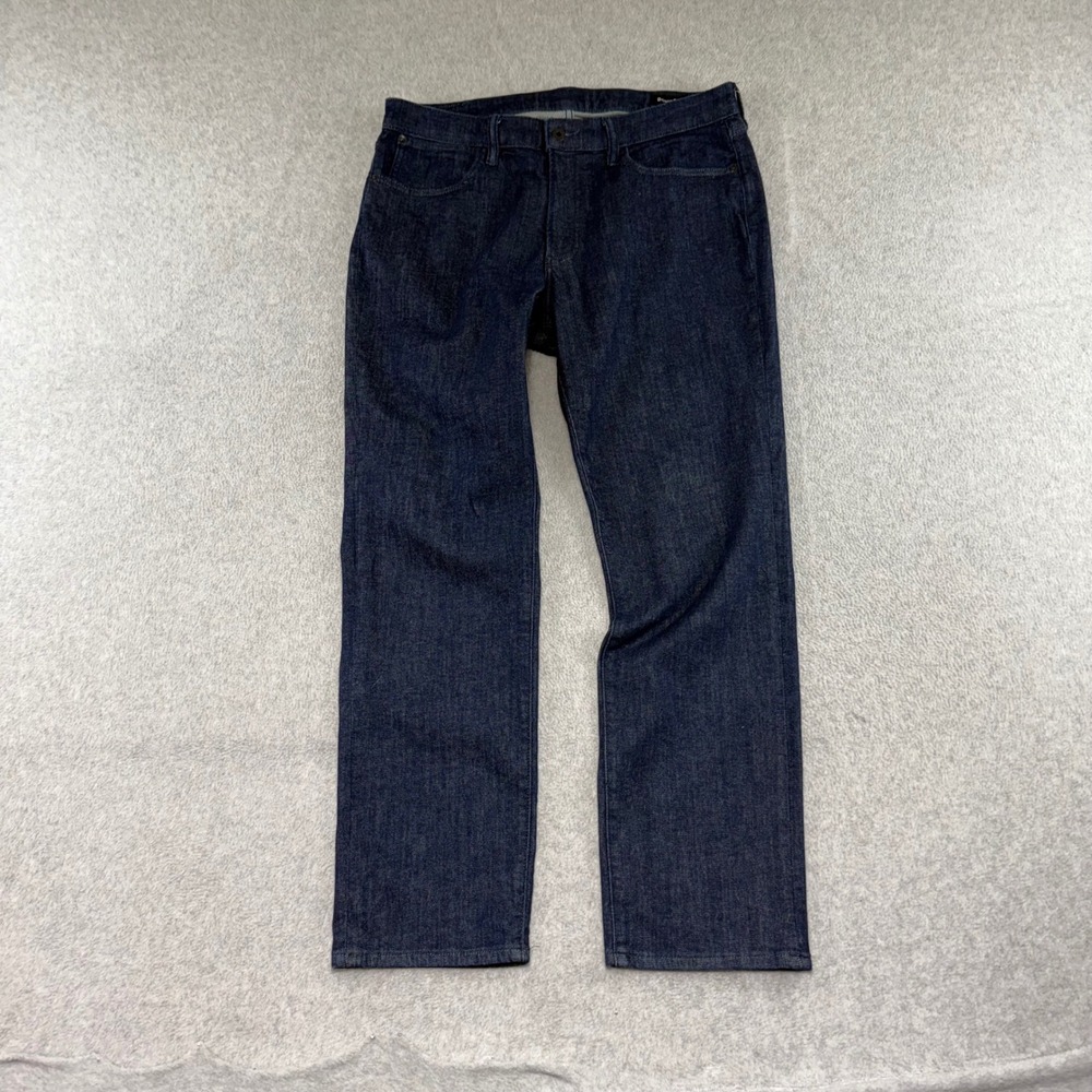 Bonobos Straight Leg Jeans Mens 35x32 Dark‎ Wash Stretch Denim Business office
